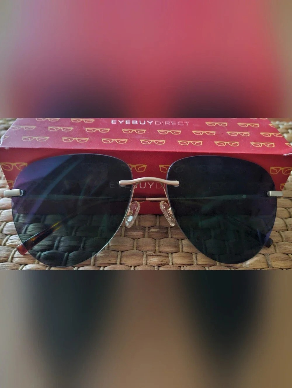 EyeBuyDirect Rimless Aviator Men/Women Sunglasses